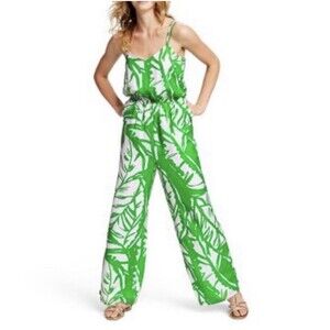 LILLY PULITZER FOR TARGET Green White Boom Boom Jumpsuit Women’s Size 1X Resort